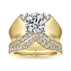 Online Gabriel & Co. Miranda - 14K White-Yellow Gold Round Diamond Engagement Ring