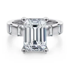 Outlet Gabriel & Co. Mirella - 14K White Gold Emerald Cut Diamond Engagement Ring
