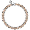 Gabriel & Co. 6mm 14K Rose-White Gold Two Tone Men's Solid Chain Bracelet
