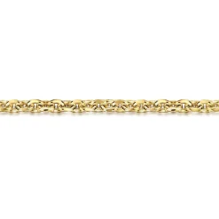 Best Gabriel & Co. 4mm 14K Yellow Gold Men's Hollow Link Chain Bracelet