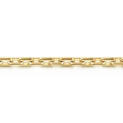 Sale Gabriel & Co. 5.50mm 14K Yellow Gold Men's Solid Faceted Link Chain Bracelet