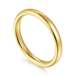 Discount Gabriel & Co. 2.4MM 14K Yellow Gold Plain Wedding Band