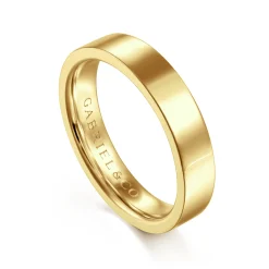 Online Gabriel & Co. 4MM 14K Yellow Gold Plain Wedding Band