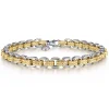 Hot Gabriel & Co. 6mm 14K Yellow-White Gold Two Tone Men's Solid Chain Bracelet