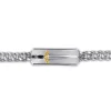 Sale Gabriel & Co. 8mm 925 Sterling Silver and 14K Yellow Gold Garnet Men's Solid Cuban Link Chain Bracelet With Dagger ID