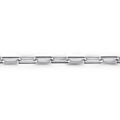 Discount Gabriel & Co. 5mm 925 Sterling Silver Elongated Men's Solid Chain Bracelet