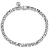 Clearance Gabriel & Co. 6mm 925 Sterling Silver Faceted Men's Solid Chain Bracelet