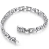 Gabriel & Co. 8mm 925 Sterling Silver Men's Cylindrical Mix Link Chain Bracelet