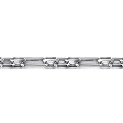 Discount Gabriel & Co. 6.50mm 925 Sterling Silver Men's Hollow Figaro Link Chain Bracelet