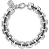Online Gabriel & Co. 10mm 925 Sterling Silver Men's Hollow Link Chain Tennis Bracelet with Black Spinel Connectors