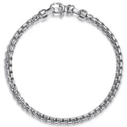 Online Gabriel & Co. 4mm 925 Sterling Silver Men's Solid Box Chain Bracelet