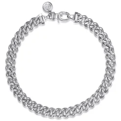 Online Gabriel & Co. 7mm 925 Sterling Silver Men's Solid Cuban Link Chain Bracelet