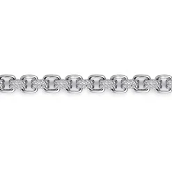Discount Gabriel & Co. 6mm 925 Sterling Silver Men's Solid Chain Bracelet