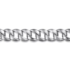 Hot Gabriel & Co. 14mm 925 Sterling Silver Men's Solid Flat Heavy Link Chain Bracelet