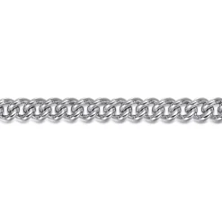 Discount Gabriel & Co. 7mm 925 Sterling Silver Men's Solid Cuban Link Chain Bracelet