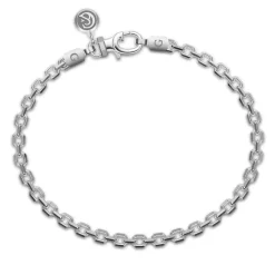 Hot Gabriel & Co. 4mm 925 Sterling Silver Men's Solid Link Chain Bracelet