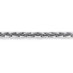 Best Gabriel & Co. 6mm 925 Sterling Silver Tubular Men's Solid Chain Bracelet