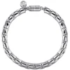 Best Gabriel & Co. 6mm 925 Sterling Silver Tubular Men's Solid Chain Bracelet