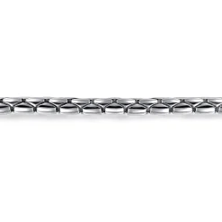 Best Gabriel & Co. 6mm 925 Sterling Silver Tubular Men's Solid Chain Bracelet
