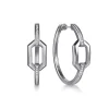 Discount Gabriel & Co. 30mm 925 Sterling Silver White Sapphire Link Chain Hoop Earrings