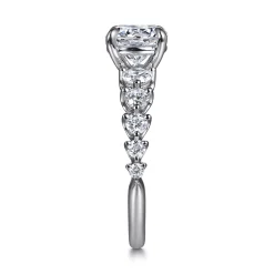 Outlet Gabriel & Co. Monah - 14K White Gold Round Diamond Engagement Ring