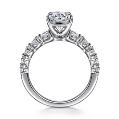 Outlet Gabriel & Co. Monah - 14K White Gold Round Diamond Engagement Ring