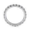 Hot Gabriel & Co. Montreal - 14K White Gold French Pave Set Diamond Eternity Band - 1.47 ct