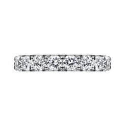 Clearance Gabriel & Co. Montreal - 14K White Gold Shared Prong Diamond Wedding Band - 2.05 ct