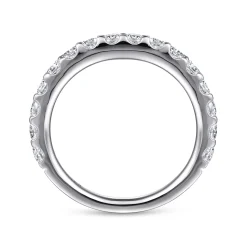 Outlet Gabriel & Co. Montreal - Platinum Shared Prong Diamond Wedding Band - 1 ct