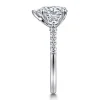 New Gabriel & Co. Moon - 14K White Gold Pear Shape Three Stone Lotus Diamond Engagement Ring