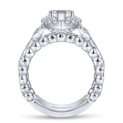 Outlet Gabriel & Co. Moore - 14K White Gold Marquise Halo Diamond Engagement Ring
