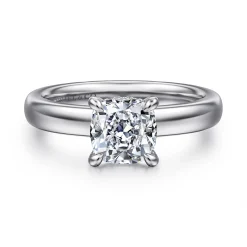 Outlet Gabriel & Co. Neema - 14K White Gold Cushion Cut Diamond Engagement Ring