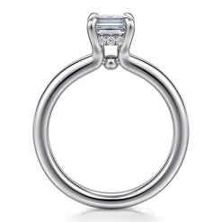 Outlet Gabriel & Co. Neema - 18K White Gold Emerald Cut Diamond Engagement Ring