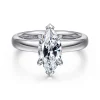 New Gabriel & Co. Neema - 18K White Gold Marquise Shape Diamond Engagement Ring