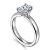 Gabriel & Co. Neema - 18K White Gold Oval Diamond Engagement Ring