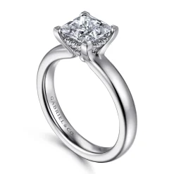 Sale Gabriel & Co. Neema - 14K White Gold Princess Cut Diamond Engagement Ring