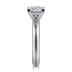 Clearance Gabriel & Co. Neema - 18K White Gold Princess Cut Diamond Engagement Ring
