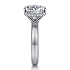 Gabriel & Co. Neema - 14K White Gold Round Diamond Engagement Ring