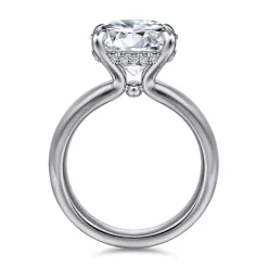 Gabriel & Co. Neema - 14K White Gold Round Diamond Engagement Ring