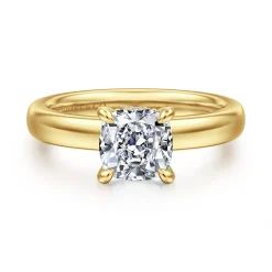 Gabriel & Co. Neema - 14K Yellow Gold Cushion Cut Diamond Engagement Ring
