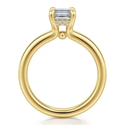 Clearance Gabriel & Co. Neema - 14K Yellow Gold Emerald Cut Diamond Engagement Ring