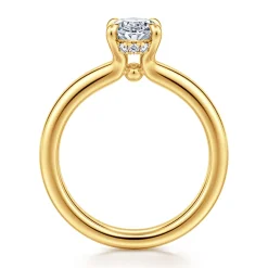 Gabriel & Co. Neema - 18K Yellow Gold Oval Diamond Engagement Ring