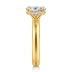Gabriel & Co. Neema - 18K Yellow Gold Oval Diamond Engagement Ring
