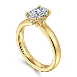 Gabriel & Co. Neema - 14K Yellow Gold Oval Diamond Engagement Ring