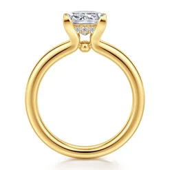 Discount Gabriel & Co. Neema - 18K Yellow Gold Princess Cut Diamond Engagement Ring