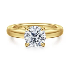 Discount Gabriel & Co. Neema - 14K Yellow Gold Round Diamond Engagement Ring