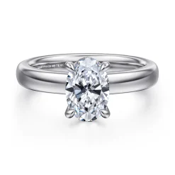 Hot Gabriel & Co. Neema - Platinum Oval Diamond Engagement Ring
