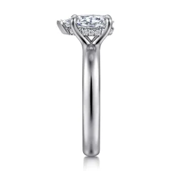 New Gabriel & Co. Neema - Platinum Pear Shape Diamond Engagement Ring