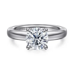 Best Gabriel & Co. Neema - Platinum Round Diamond Engagement Ring