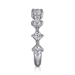 Online Gabriel & Co. Nice - 14K White Gold Single Prong Diamond Anniversary Band - 1.05 ct